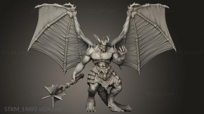 Figurines heroes, monsters and demons (Malpraxis The Annihilator Pit Fiend, STKM_14692) 3D models for cnc