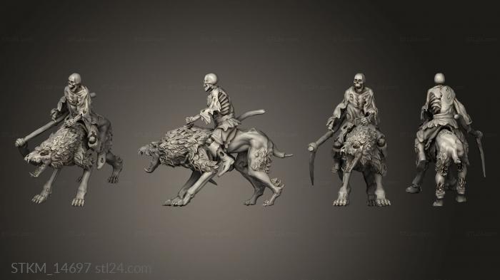 Figurines heroes, monsters and demons (DIREWOLVES DIREWOLF, STKM_14697) 3D models for cnc