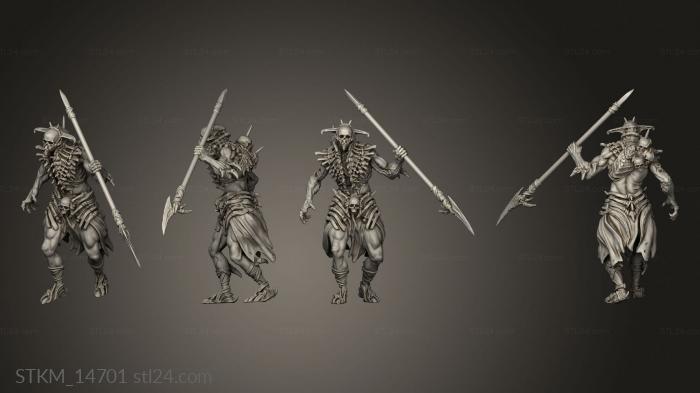 Статуэтки герои, монстры и демоны (Пожиратели людей II Охрана Плоти, STKM_14701) 3D модель для ЧПУ станка