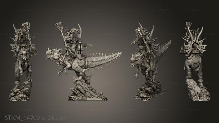 Статуэтки герои, монстры и демоны (Командный Чемпион Raptor Riders, STKM_14702) 3D модель для ЧПУ станка