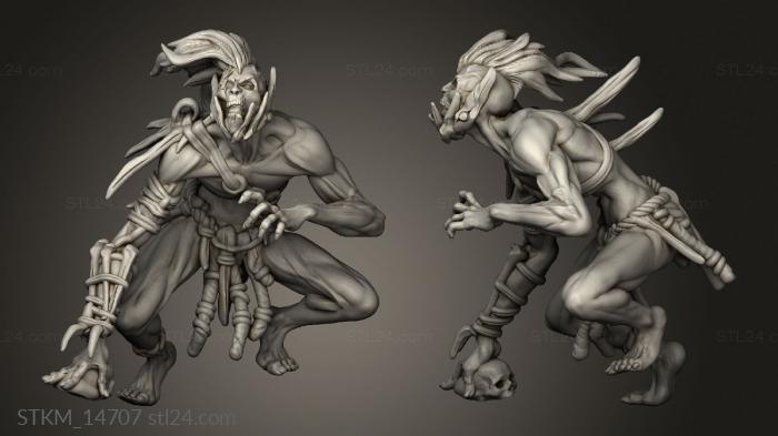 Figurines heroes, monsters and demons (Manhoundsa, STKM_14707) 3D models for cnc