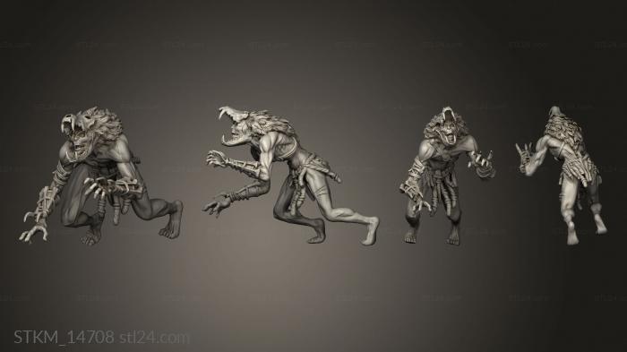 Figurines heroes, monsters and demons (Manhoundsb, STKM_14708) 3D models for cnc