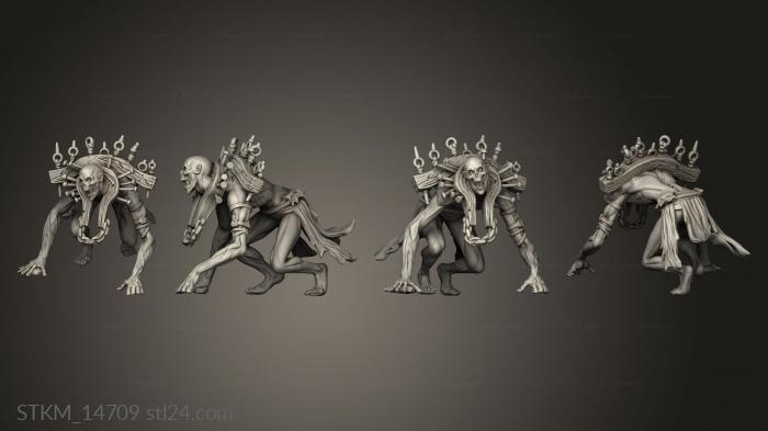 Статуэтки герои, монстры и демоны (Ищейки, STKM_14709) 3D модель для ЧПУ станка