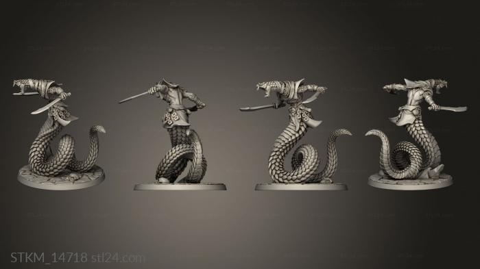 Figurines heroes, monsters and demons (Maneaters Nagarots Cler, STKM_14718) 3D models for cnc