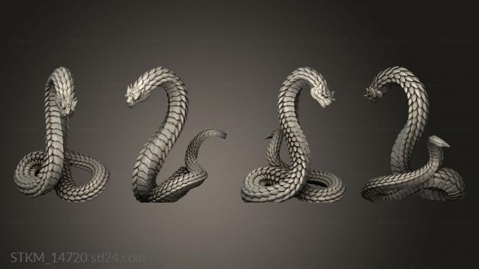 Figurines heroes, monsters and demons (Maneaters Nagarots Giant Snake, STKM_14720) 3D models for cnc