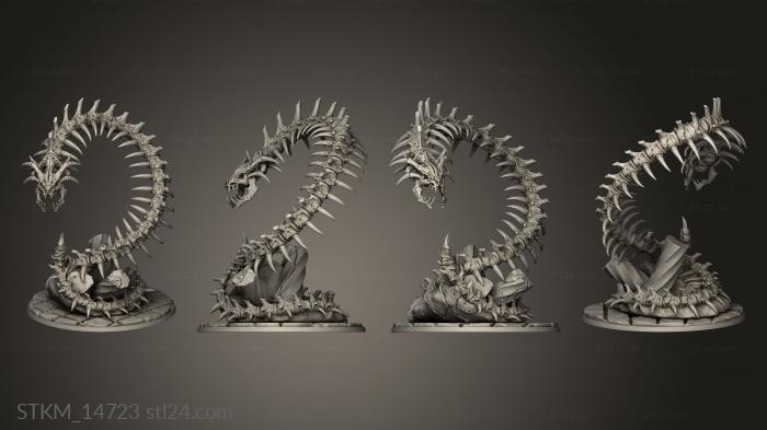 Figurines heroes, monsters and demons (Man Eaters Nagarote Maneater Skull Naga, STKM_14723) 3D models for cnc