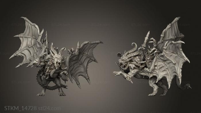 Figurines heroes, monsters and demons (Manticore Warrior, STKM_14728) 3D models for cnc