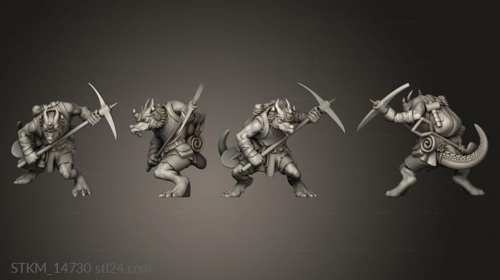 Статуэтки герои, монстры и демоны (Мануэль Боря КЭБРОЛЛ Кобольд, STKM_14730) 3D модель для ЧПУ станка