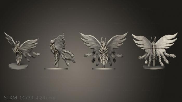 Figurines heroes, monsters and demons (Phoenix Moth, STKM_14733) 3D models for cnc