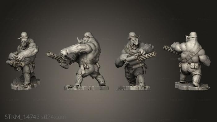 Figurines heroes, monsters and demons (Rocksteady, STKM_14743) 3D models for cnc