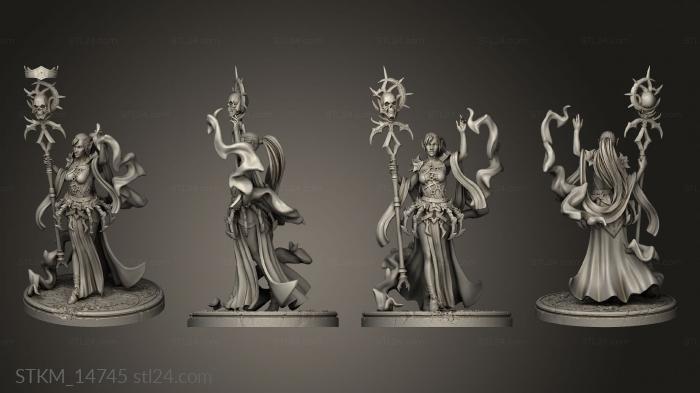 Figurines heroes, monsters and demons (Priestess Type, STKM_14745) 3D models for cnc