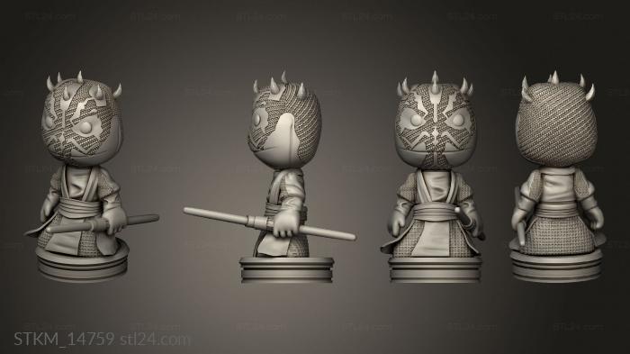 Figurines heroes, monsters and demons (STKM_14759) 3D models for cnc