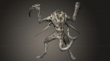 Figurines heroes, monsters and demons (Grim Dark Future Alien Hives Hunter AH, STKM_14799) 3D models for cnc