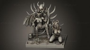 Figurines heroes, monsters and demons (Queen Succubus, STKM_14800) 3D models for cnc