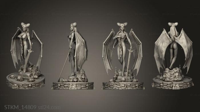 Статуэтки герои, монстры и демоны (Мишель Родригес Батори-Кровавая графиня, STKM_14809) 3D модель для ЧПУ станка