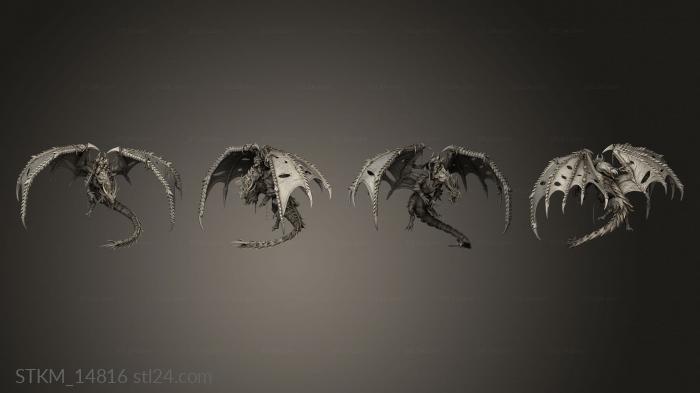 Статуэтки герои, монстры и демоны (Освобожденный Дракон Олаф Худ, STKM_14816) 3D модель для ЧПУ станка