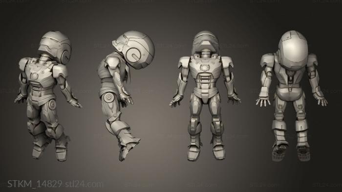 Figurines heroes, monsters and demons (Mini Iron Man Aero, STKM_14829) 3D models for cnc