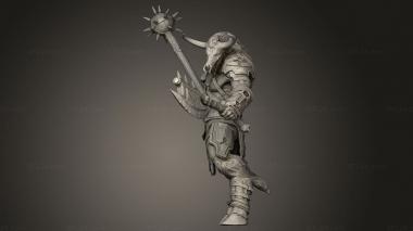 Figurines heroes, monsters and demons (Minotaur Pose, STKM_14842) 3D models for cnc