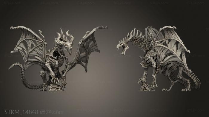 Figurines heroes, monsters and demons (Bone Dragon Pilar, STKM_14848) 3D models for cnc