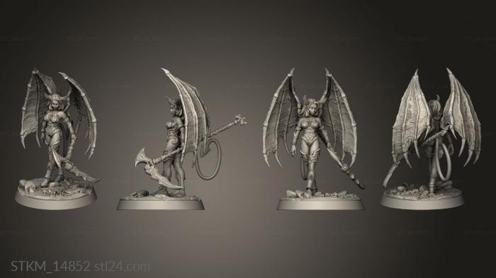 Статуэтки герои, монстры и демоны (Дочери Лилит Камилла, STKM_14852) 3D модель для ЧПУ станка