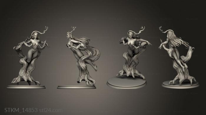 Figurines heroes, monsters and demons (Red Girl, STKM_14853) 3D models for cnc