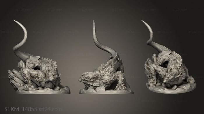 Figurines heroes, monsters and demons (Tunneler, STKM_14855) 3D models for cnc