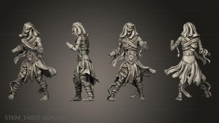 Figurines heroes, monsters and demons (Mummy Warriors, STKM_14859) 3D models for cnc