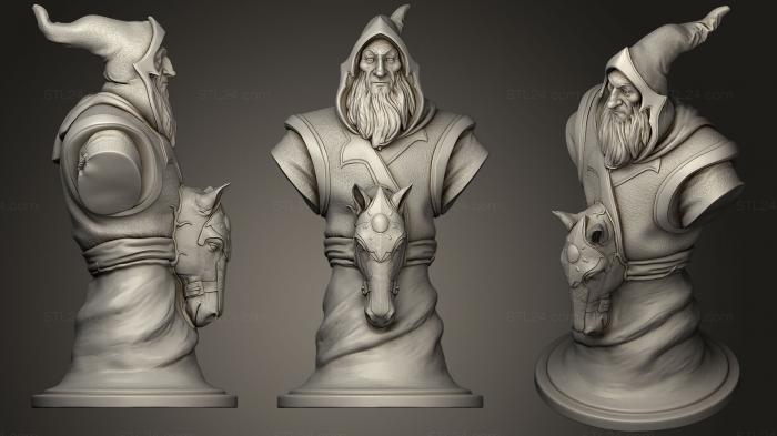 Figurines heroes, monsters and demons (Knight Keeper of the Light Dota 2 Chess Piece, STKM_1486) 3D models for cnc