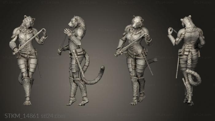 Figurines heroes, monsters and demons (Tabaxi Female, STKM_14861) 3D models for cnc