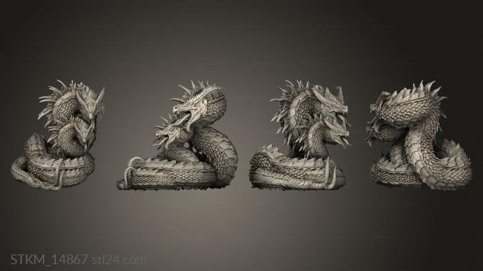 Figurines heroes, monsters and demons (MMM Wyrm, STKM_14867) 3D models for cnc