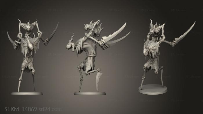 Figurines heroes, monsters and demons (Domain Nightmares Gravelords Minions Soul Harvester, STKM_14869) 3D models for cnc