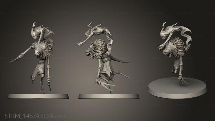 Figurines heroes, monsters and demons (Domain Nightmares Gravelords Minions Soul Harvester, STKM_14874) 3D models for cnc