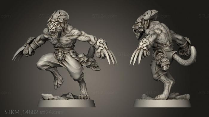 Figurines heroes, monsters and demons (Modular Rakshak hunter Raksha, STKM_14882) 3D models for cnc