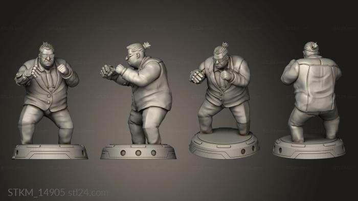 Figurines heroes, monsters and demons (ribes Cyberpunk Tribes CYBER AGENT DAMULAG, STKM_14905) 3D models for cnc