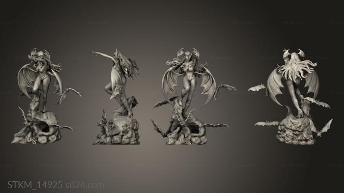 Статуэтки герои, монстры и демоны (Морриган Дарксталкерс ПОП-ТОТЕМНЫЙ ЧЕРЕП, STKM_14925) 3D модель для ЧПУ станка