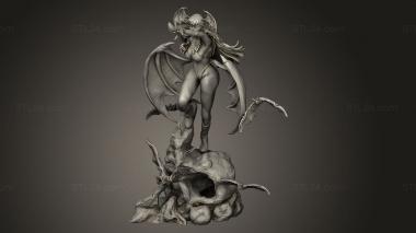 Figurines heroes, monsters and demons (Morrigan Darkstalkers POP TOTEM SKULL, STKM_14925) 3D models for cnc