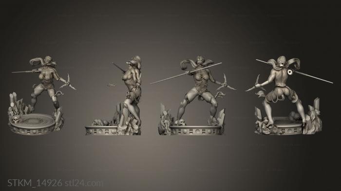 Статуэтки герои, монстры и демоны (Нефритовая огранка Mortal Kombat, STKM_14926) 3D модель для ЧПУ станка