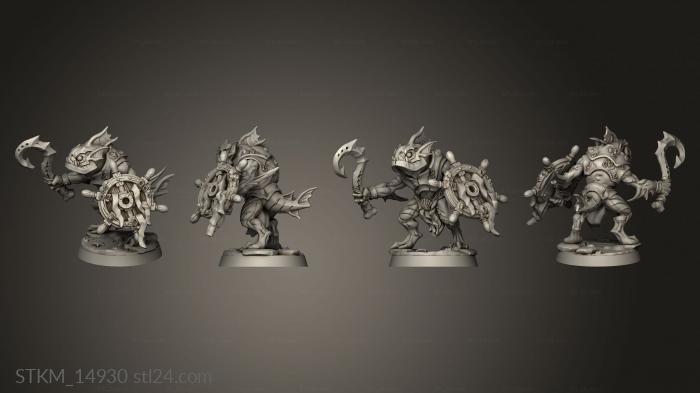 Figurines heroes, monsters and demons (Low Tide Jurakin Shield, STKM_14930) 3D models for cnc