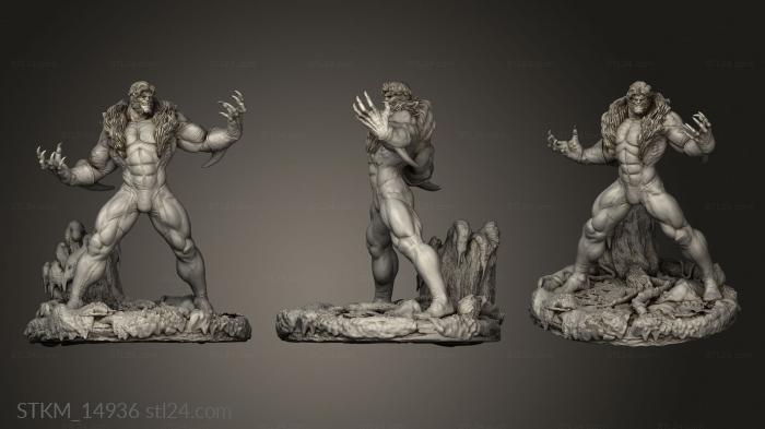 Figurines heroes, monsters and demons (Sabertooth Gabriel Risco Rep, STKM_14936) 3D models for cnc