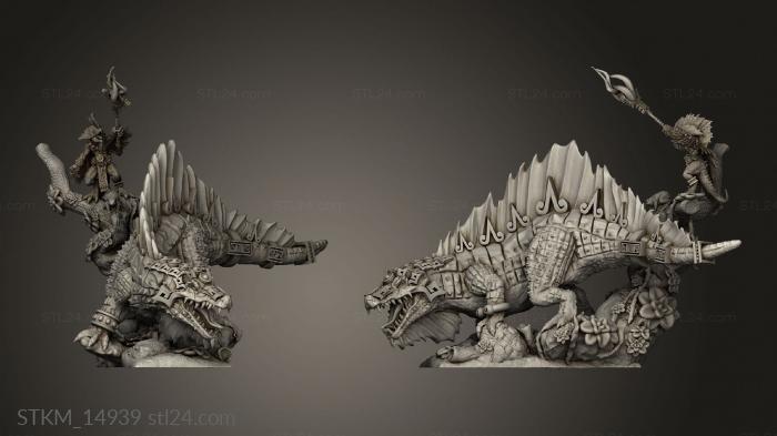 Figurines heroes, monsters and demons (Sacred Stegosaurus SCENIC, STKM_14939) 3D models for cnc