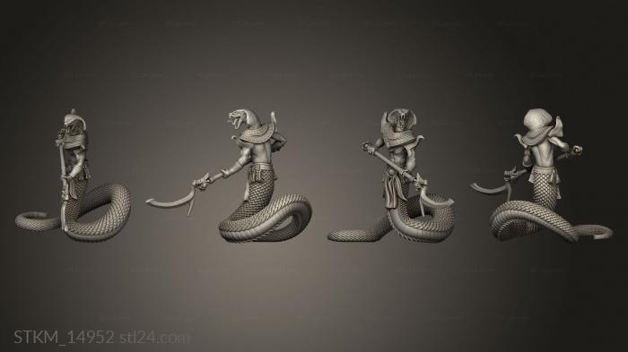 Figurines heroes, monsters and demons (Egypt Apophis Warriors, STKM_14952) 3D models for cnc