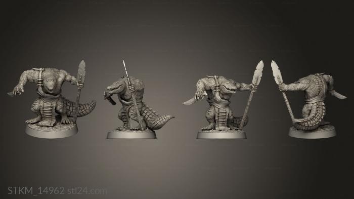 Figurines heroes, monsters and demons (Mushroom Bayou Gator Folk Hunter Swamp, STKM_14962) 3D models for cnc