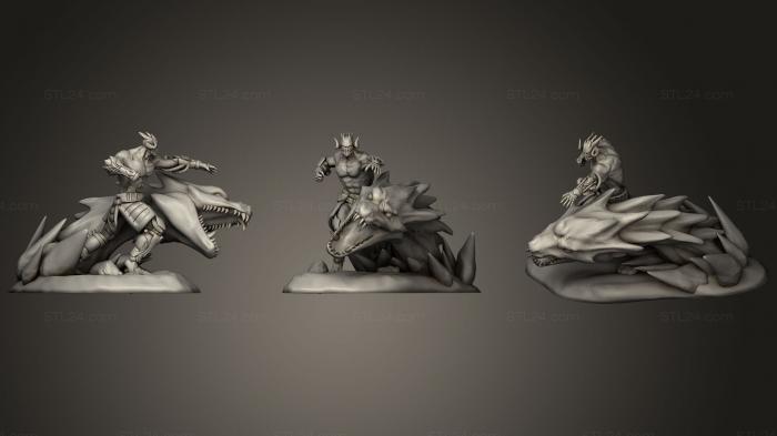 Figurines heroes, monsters and demons (Midregas Dragon Attack, STKM_1497) 3D models for cnc