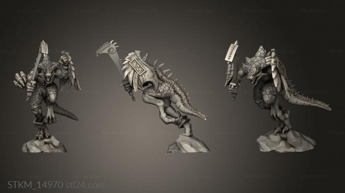 Figurines heroes, monsters and demons (SAURUS SWORD, STKM_14970) 3D models for cnc