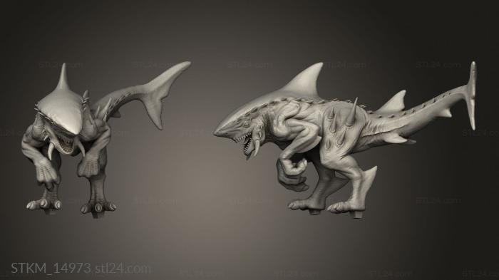 Figurines heroes, monsters and demons (Sharkasaurus Dragon Baby Shark, STKM_14973) 3D models for cnc