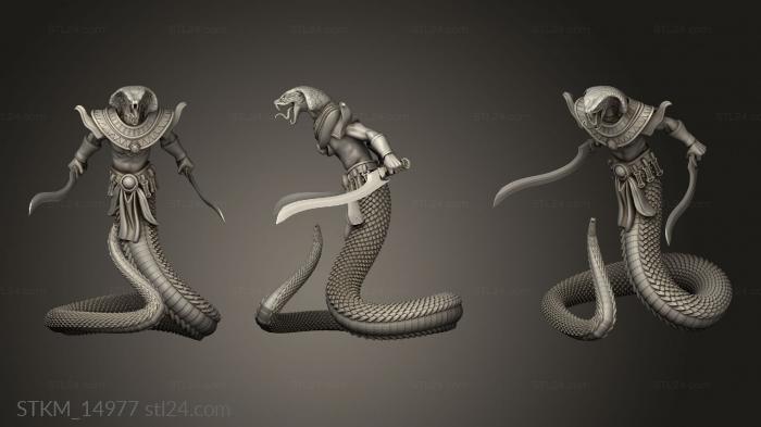 Figurines heroes, monsters and demons (Egypt Apophis Warriors, STKM_14977) 3D models for cnc