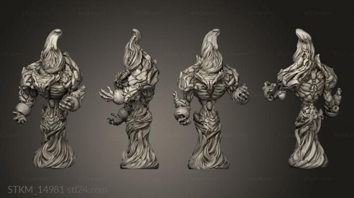 Figurines heroes, monsters and demons (advanced Archive Throwback ly Fire Golem Fireball, STKM_14981) 3D models for cnc