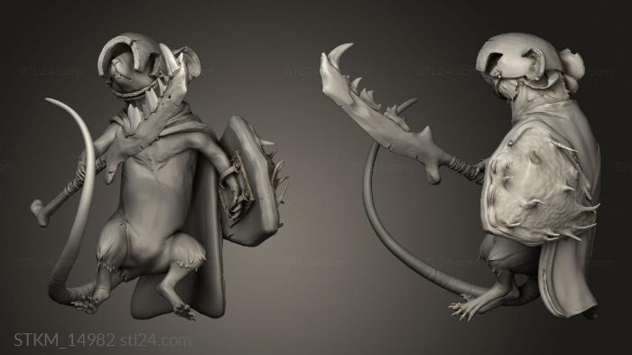 Figurines heroes, monsters and demons (Tale Archduke Mousin Mouse Soldier, STKM_14982) 3D models for cnc