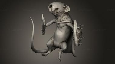 Figurines heroes, monsters and demons (Tale Archduke Mousin Mouse Soldier, STKM_14982) 3D models for cnc