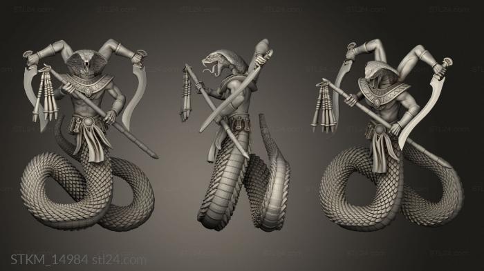 Figurines heroes, monsters and demons (Egypt Apophis Warriors champ, STKM_14984) 3D models for cnc